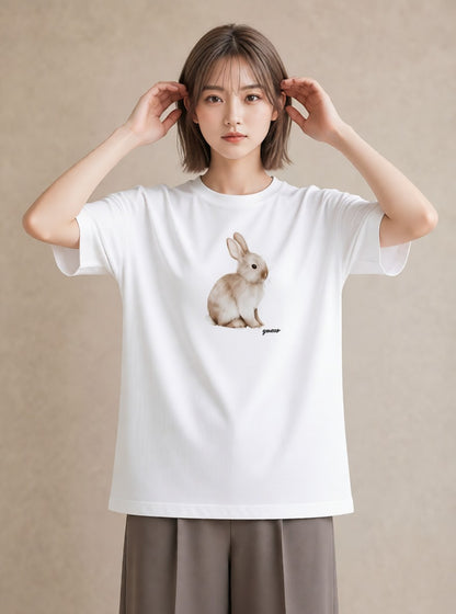 プリントTシャツ レディース チンチラ ペット 動物 イラスト お揃い 親子 白T