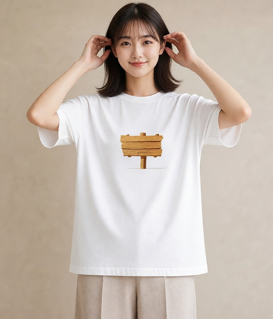 プリントTシャツ レディース 桟橋 水辺 波止場 ナチュラル アンティーク イラスト ガーリー ビーチ デイリーウェア 白T