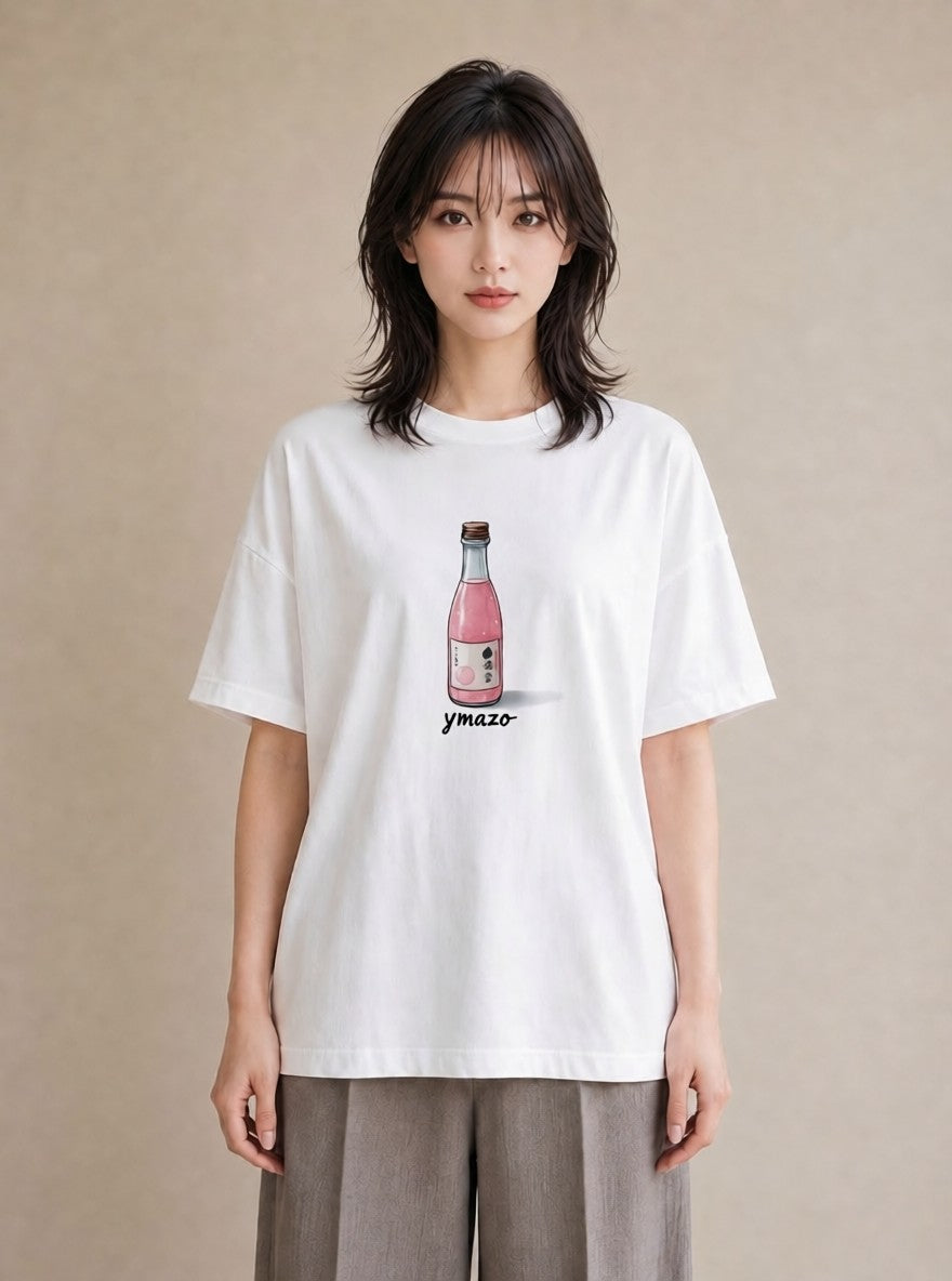 プリントTシャツ レディース ガラス瓶 小枝 ボタニカル ナチュラル アンティーク イラスト ヴィンテージ風 クリスマス 旅行 白T