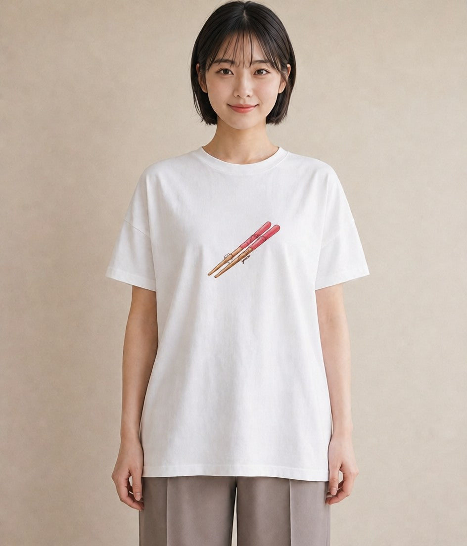 グラフィックTシャツ レディース だんご 食べ物 フード イラスト 20代 カジュアルコーデ 白T