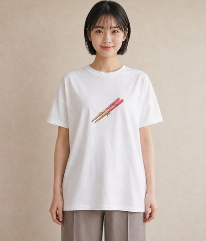 グラフィックTシャツ レディース だんご 食べ物 フード イラスト 20代 カジュアルコーデ 白T
