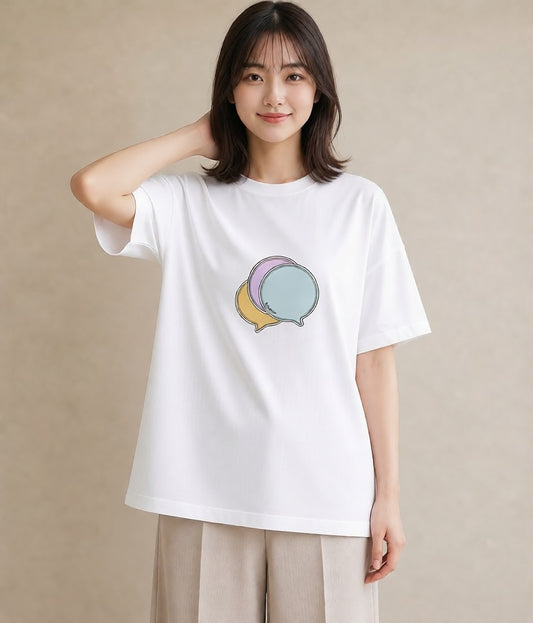 Tシャツ レディース わたあめ 食べ物 フード イラスト ユニーク 敬老の日 ホワイトデー 白T