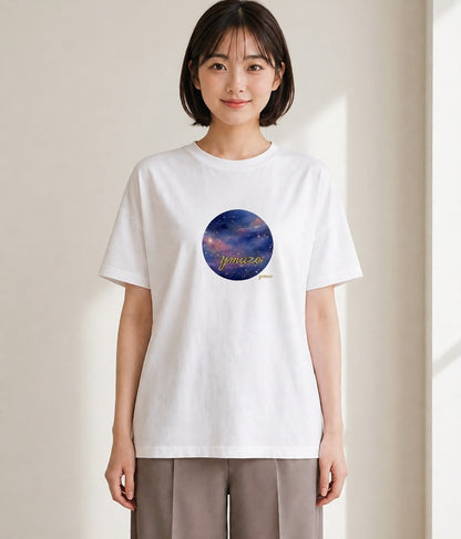 デザインTシャツ レディース 蠍座 星空 宇宙 イラスト ユニーク ペアコーデ 秋コーデ 白T