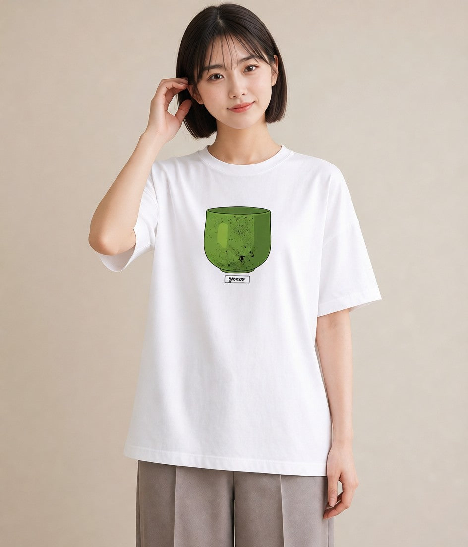 グラフィックTシャツ レディース 抹茶 食べ物 フード イラスト ナチュラル 部屋着 女性向けギフト 白T