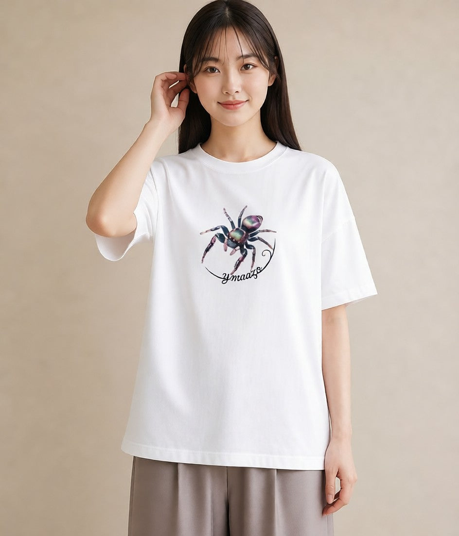 グラフィックTシャツ レディース アリ 昆虫 虫 イラスト レトロ クリスマス 旅行 白T