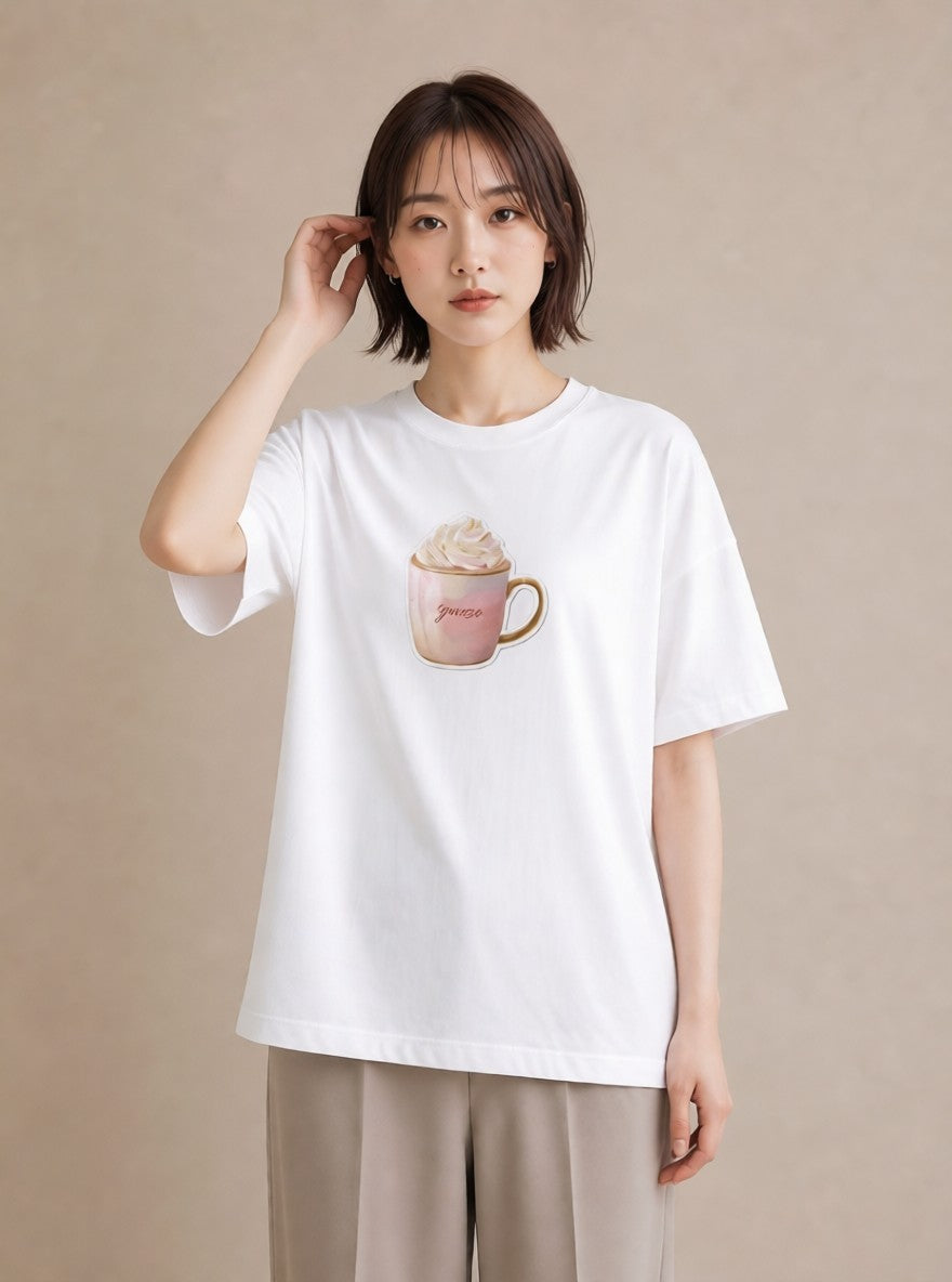 Tシャツ レディース 抹茶 食べ物 フード イラスト レトロ 秋コーデ おしゃれギフト 白T