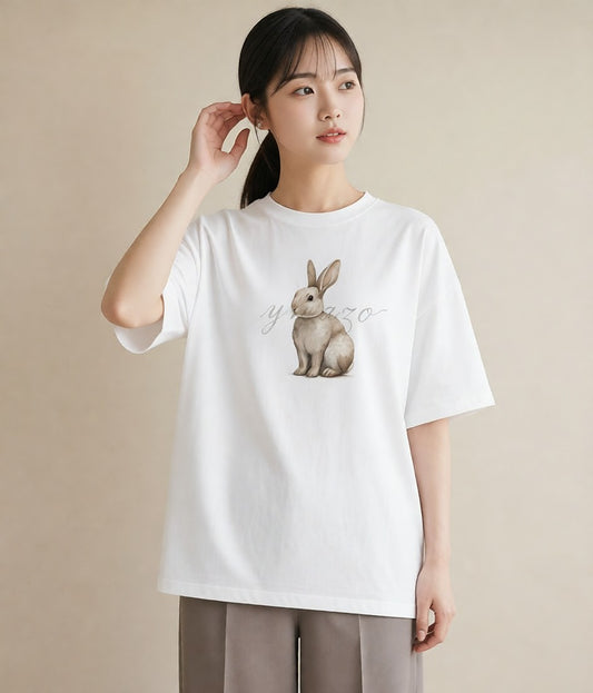 グラフィックTシャツ レディース ホーランドロップ ペット 動物 イラスト 北欧風 部屋着 女性向けギフト 白T
