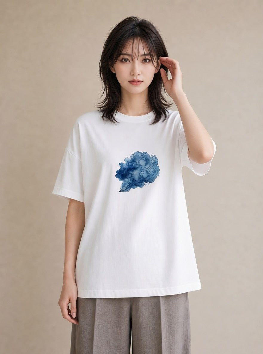Tシャツ レディース 蠍座 星空 宇宙 イラスト ラフ カフェ服 クリスマス 白T