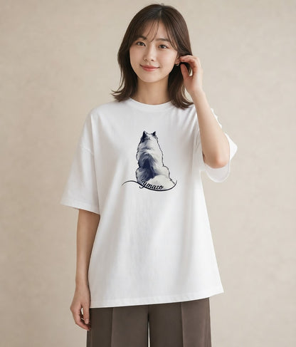プリントTシャツ レディース 老犬 犬 いぬ イラスト ギフト 母の日 白T
