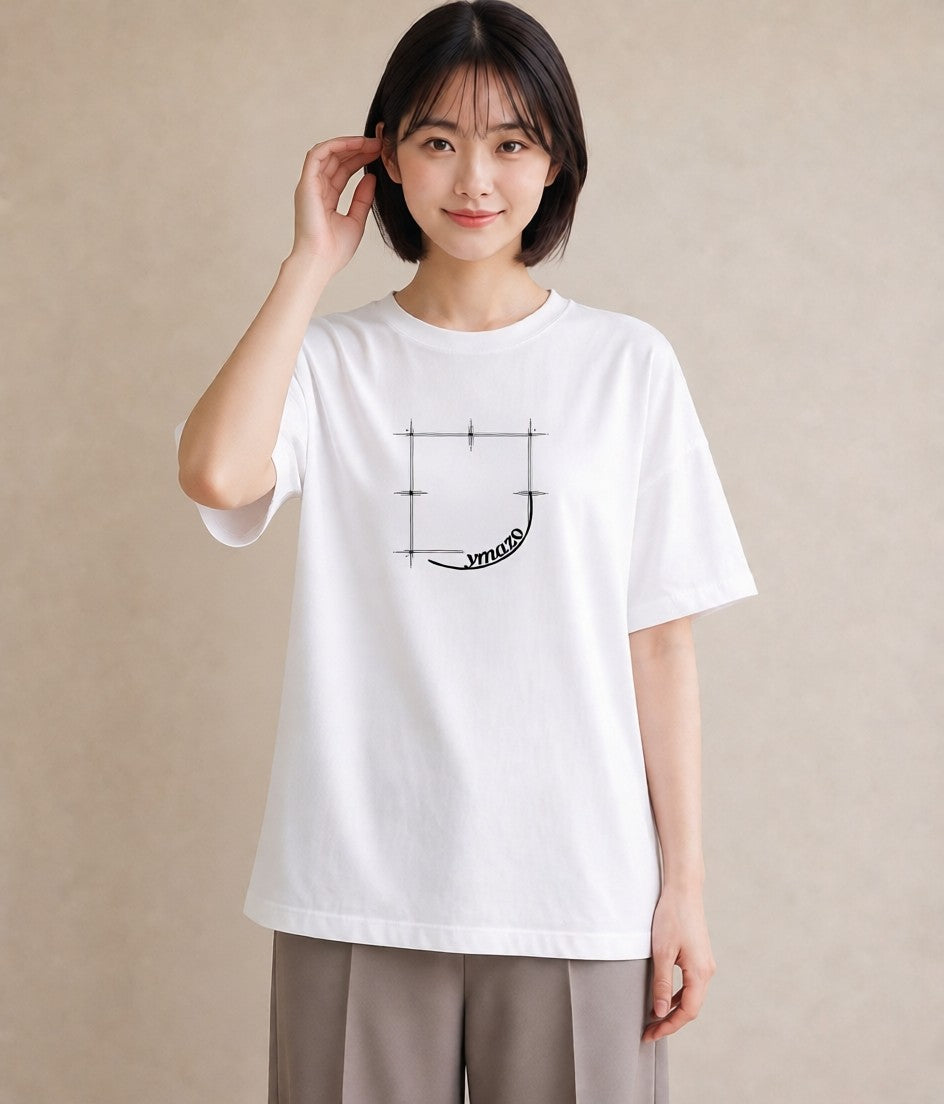 半袖Tシャツ レディース レースハンカチ レース ハンカチ ナチュラル アンティーク イラスト モード 春コーデ 姉妹 白T
