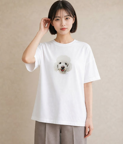 デザインTシャツ レディース トイプードル プードル 犬 いぬ イラスト 水彩風 姉妹 送別ギフト 白T