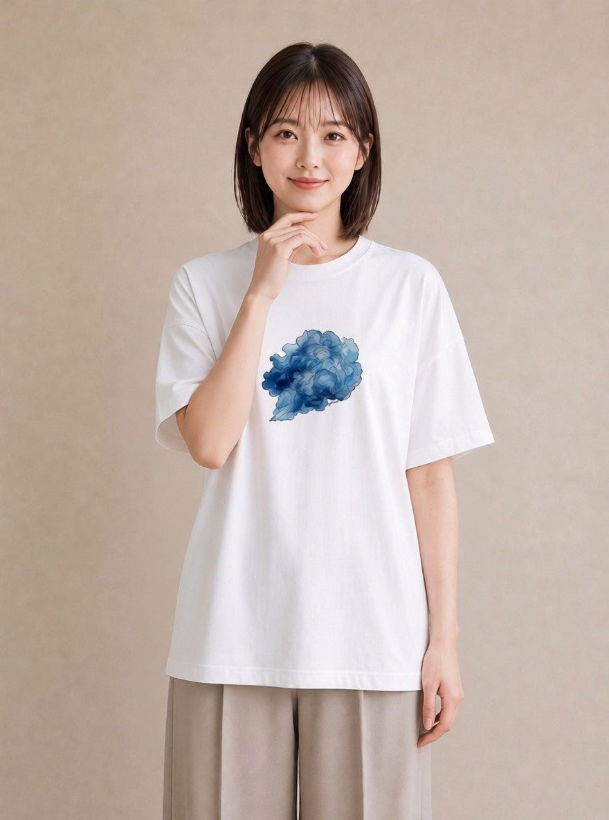 デザインTシャツ レディース 天の川 星空 宇宙 イラスト シンプル 女子会 お揃い 白T