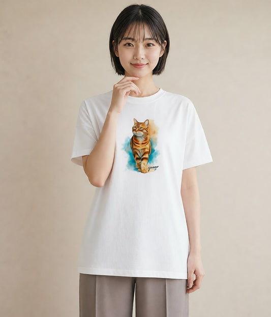 Tシャツ レディース 三毛猫 みけねこ 三毛 猫 ねこ イラスト ゆるコーデ ギフト 母の日 白T