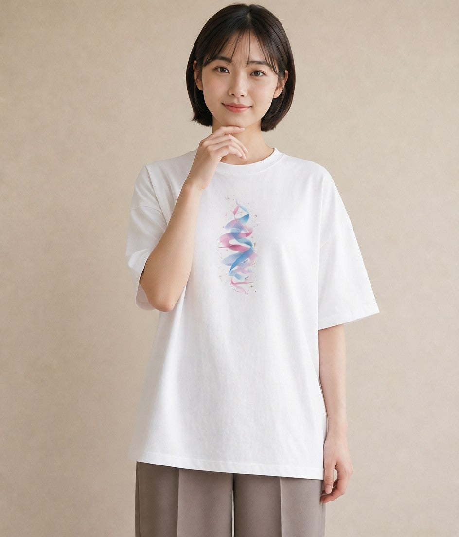 グラフィックTシャツ レディース 流れ星 星空 宇宙 イラスト 北欧風 週末コーデ 敬老の日 白T