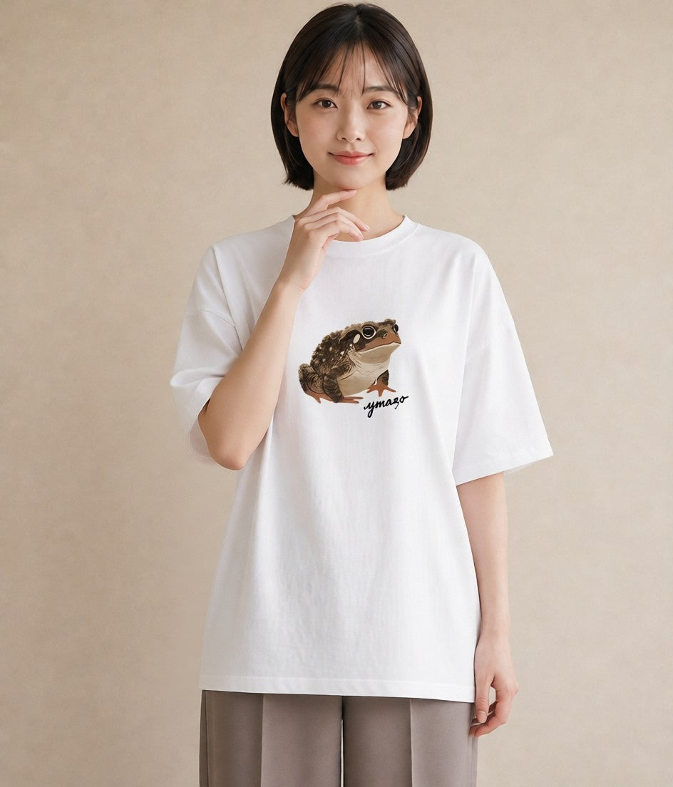 プリントTシャツ レディース カエル ペット 動物 イラスト ゆるコーデ ホワイトデー 春服 白T