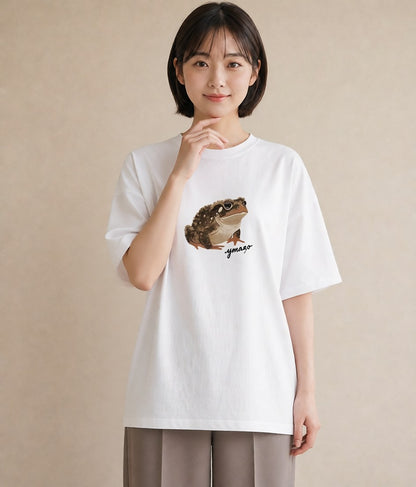 プリントTシャツ レディース カエル ペット 動物 イラスト ゆるコーデ ホワイトデー 春服 白T