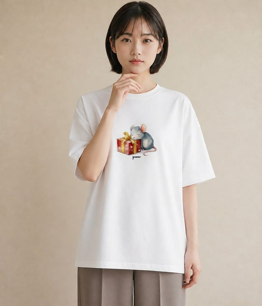 グラフィックTシャツ レディース チンチラ ペット 動物 イラスト カフェコーデ お揃い 親子 白T