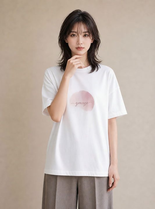 半袖Tシャツ レディース 紙風船 和紙 ナチュラル アンティーク イラスト ユニーク デイリーウェア 休日 白T