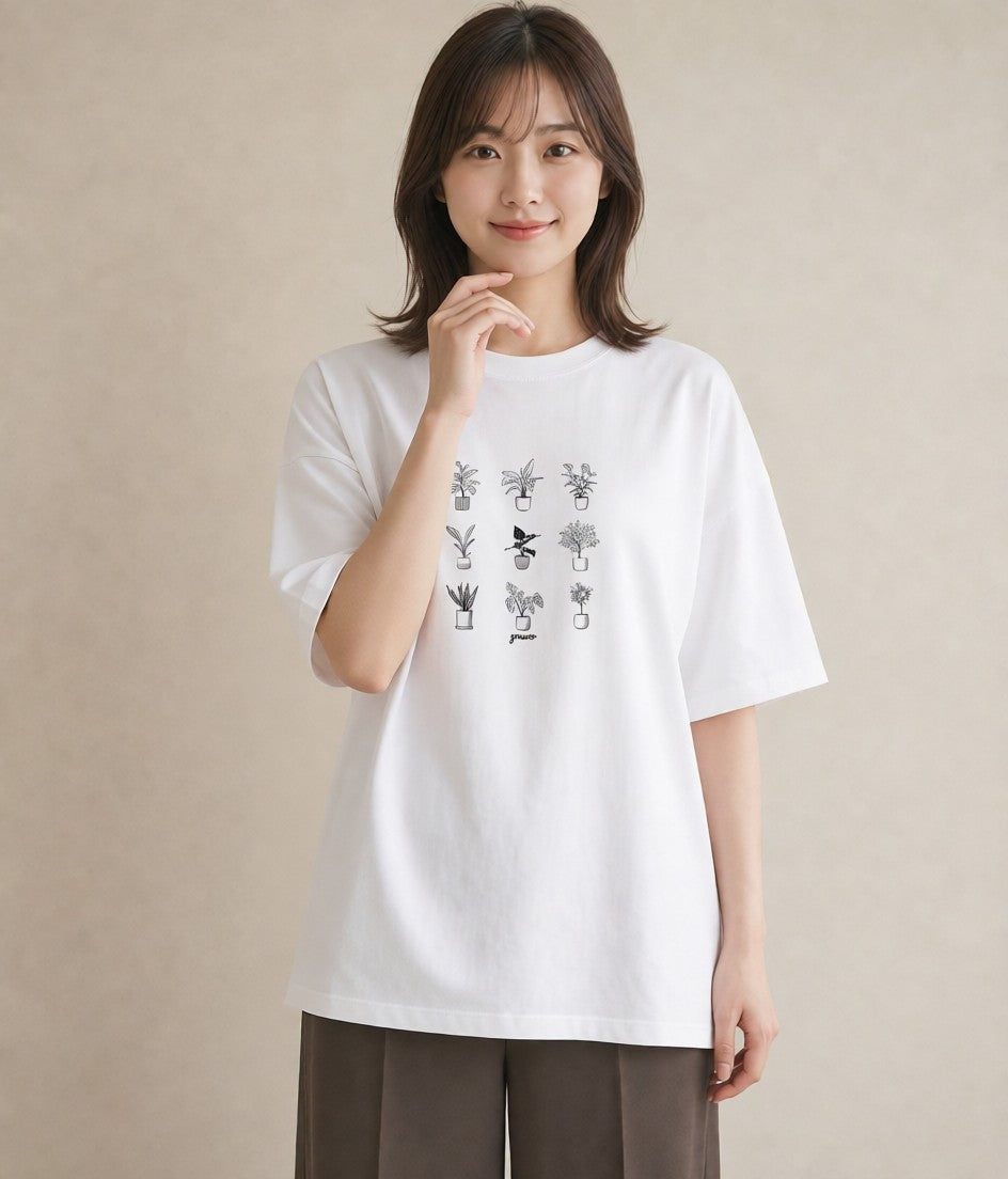 グラフィックTシャツ レディース 夕暮れ バルコニー 夕焼け ナチュラル アンティーク イラスト お洒落 ギフト 母の日 白T