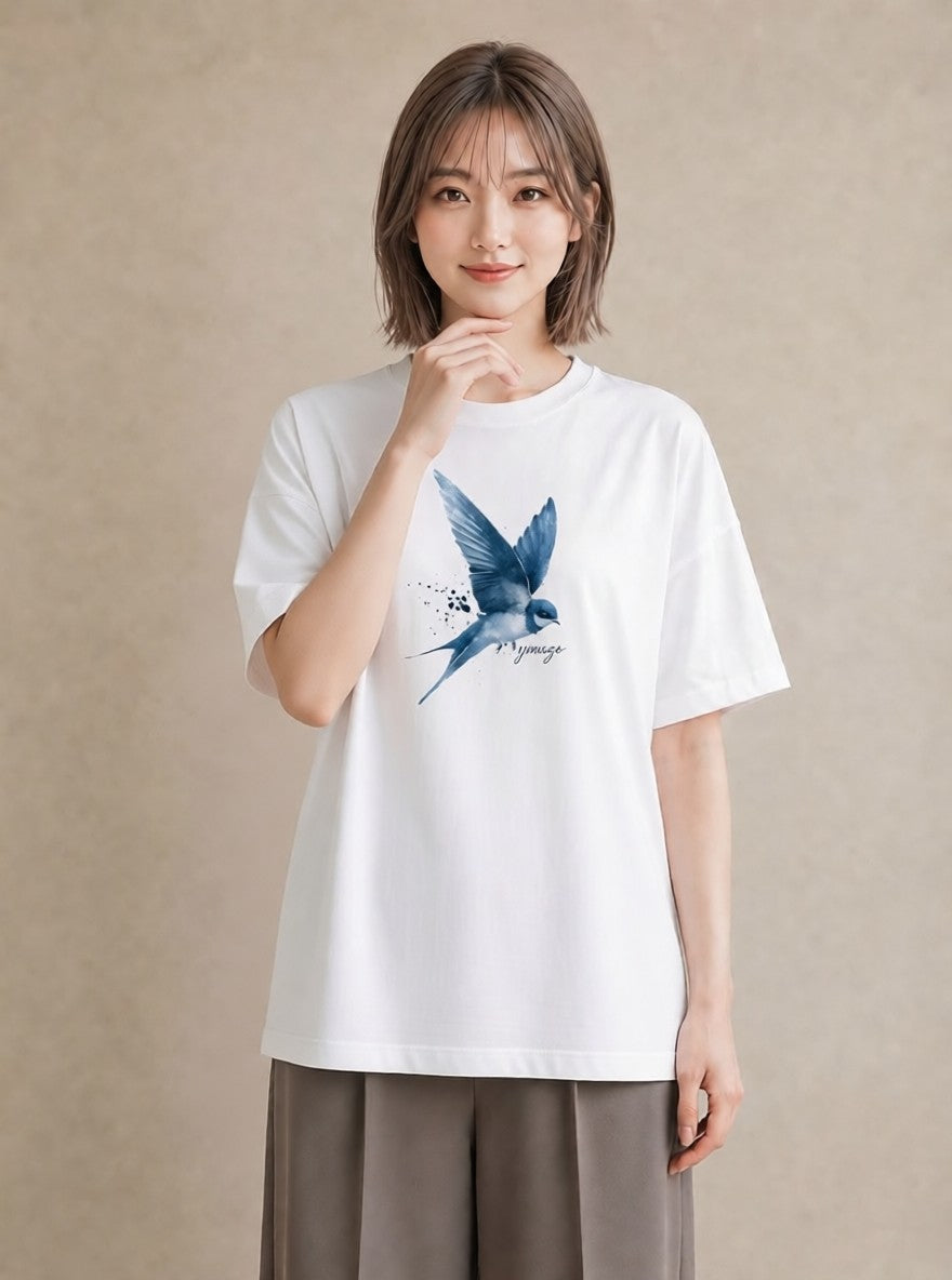 Tシャツ レディース インコ ペット 動物 イラスト こなれ感 女子会 お揃い 白T