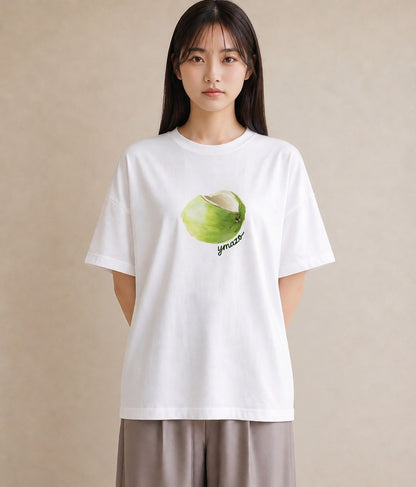 グラフィックTシャツ レディース どんぐり 植物 ボタニカル イラスト 個性的 親子 20代 白T