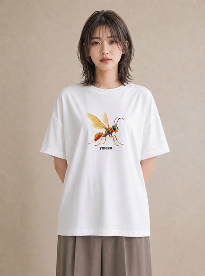 グラフィックTシャツ レディース アリ 昆虫 虫 イラスト ゆるかわ 母の日 ビーチ 白T