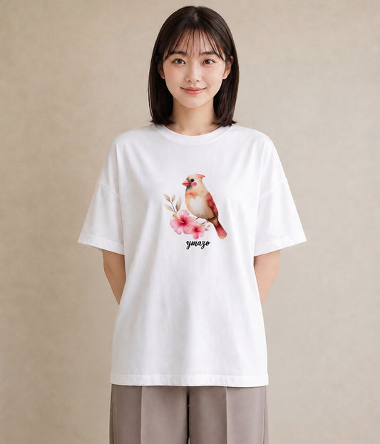 Tシャツ レディース オカメインコ ペット 動物 イラスト 韓国風 ギフト 母の日 白T