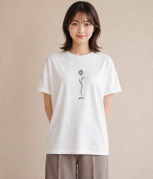 Tシャツ レディース 観葉植物 ボタニカル 植物 イラスト 個性的 帰省 ラフ 白T