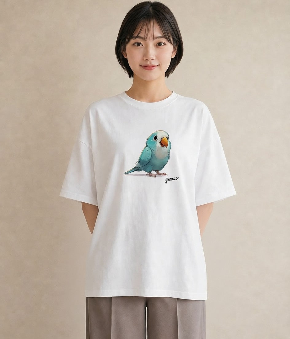 半袖Tシャツ レディース オカメインコ ペット 動物 イラスト モード 部屋着 女性向けギフト 白T
