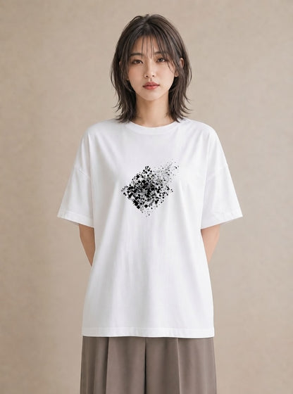 Tシャツ レディース レースハンカチ レース ハンカチ ナチュラル アンティーク イラスト 上品 旅行 母娘コーデ 白T