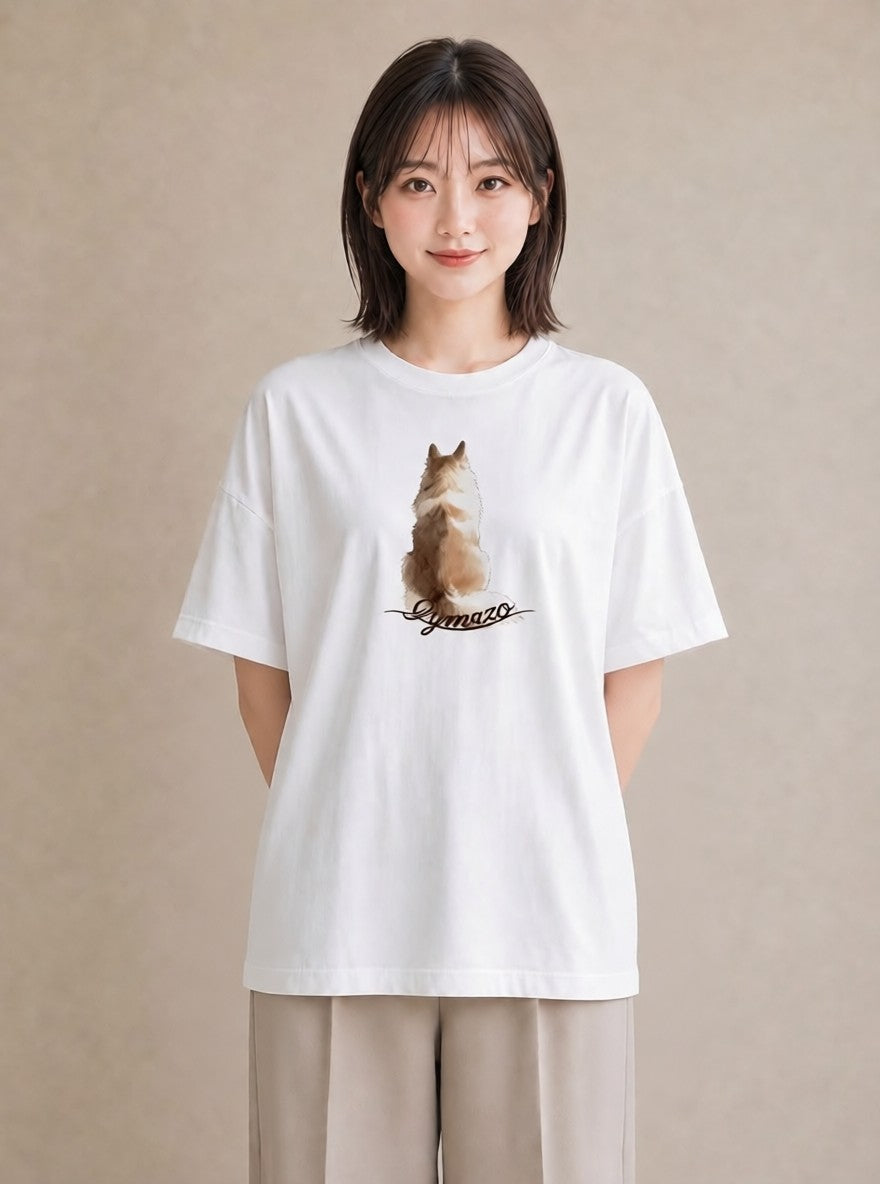 グラフィックTシャツ レディース キジトラ 猫 ねこ イラスト シンプル 部屋着 女性向けギフト 白T