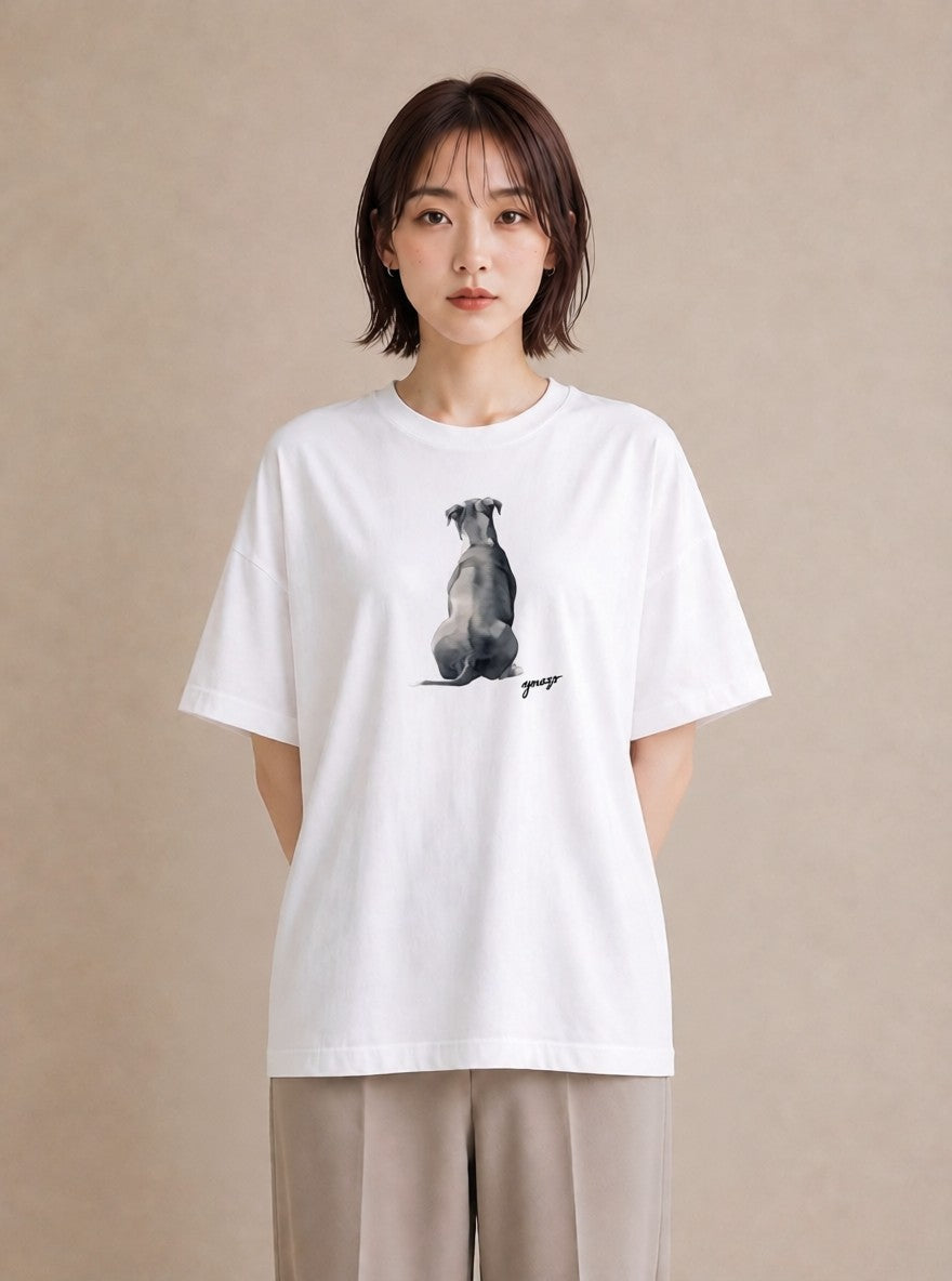 Tシャツ レディース 犬 いぬ イラスト カジュアル 女子会 お揃い 白T