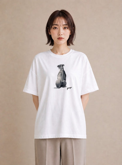 Tシャツ レディース 犬 いぬ イラスト カジュアル 女子会 お揃い 白T