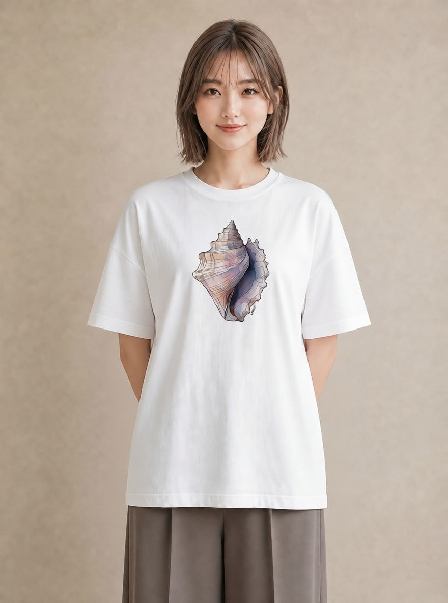 デザインTシャツ レディース かたつむり 昆虫 虫 イラスト ユニーク 通学 誕生日プレゼント 白T