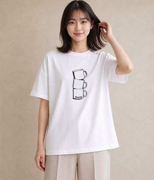 プリントTシャツ レディース コーヒー カフェ 珈琲 イラスト 手描き風 秋コーデ おしゃれギフト 白T