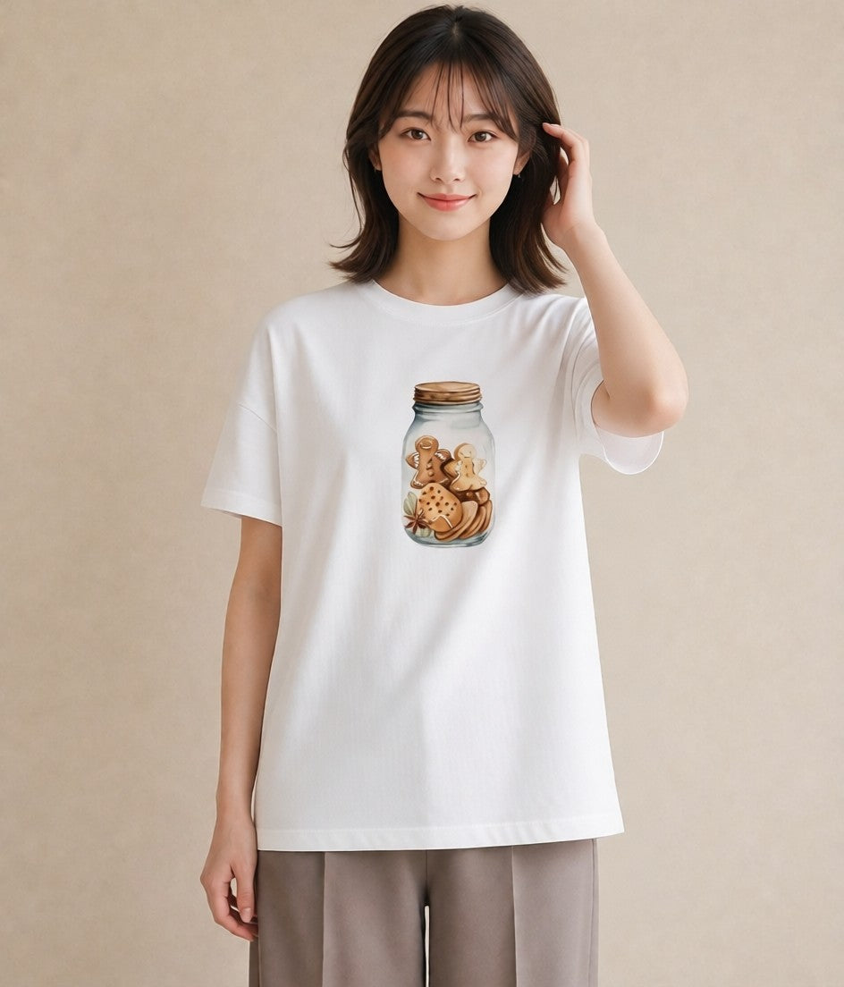 デザインTシャツ レディース あんみつ 食べ物 フード イラスト 可愛い クリスマス 旅行 白T