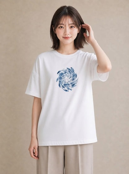Tシャツ レディース グッピー ペット 動物 イラスト ヴィンテージ風 カジュアルコーデ 買い物 白T