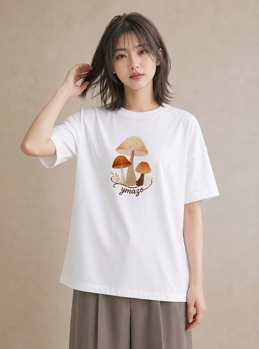 デザインTシャツ レディース どんぐり 植物 ボタニカル イラスト ゆるかわ 秋コーデ おしゃれギフト 白T