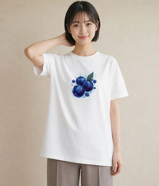 デザインTシャツ レディース 木の実 植物 ボタニカル イラスト シック クリスマス 旅行 白T