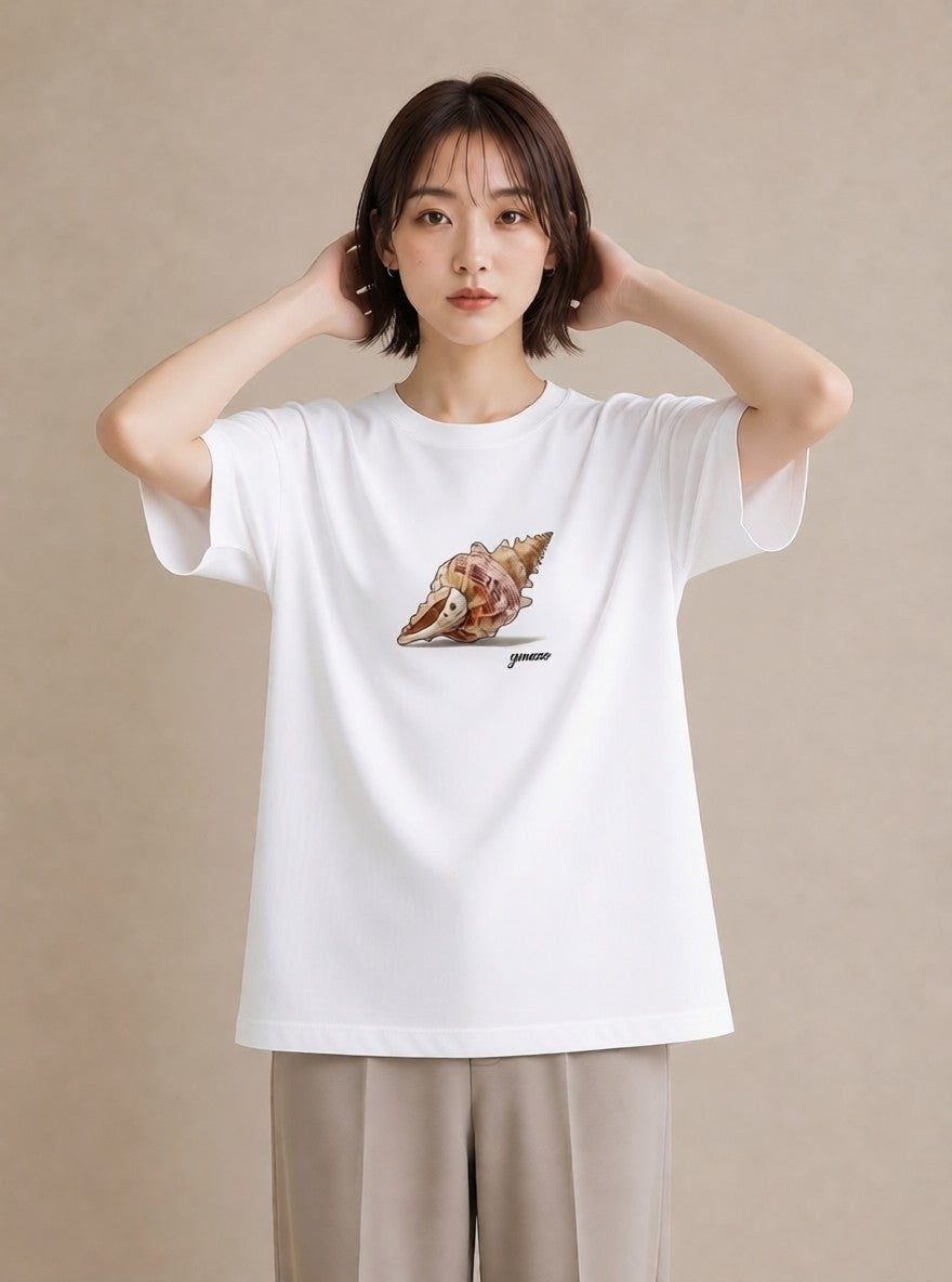 グラフィックTシャツ レディース かたつむり 昆虫 虫 イラスト ラフ 夏コーデ 通学 白T