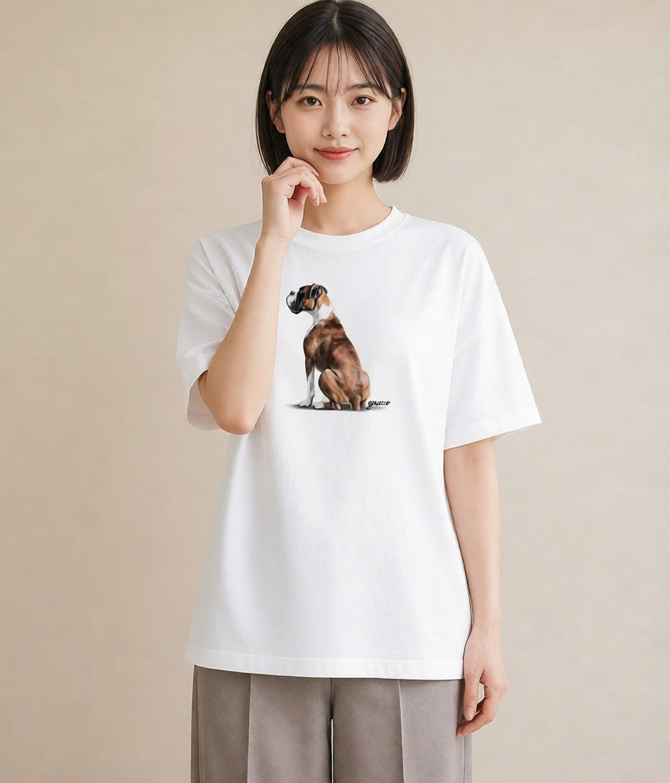Tシャツ レディース ミックス犬 犬 いぬ イラスト お洒落 女性 旅行用 白T