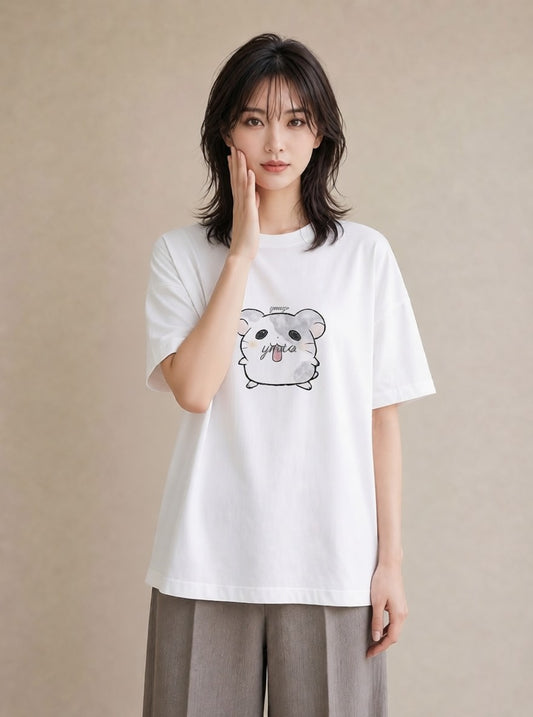 Tシャツ レディース ロボロフスキー ペット 動物 イラスト 個性的 おしゃれギフト 社会人 白T