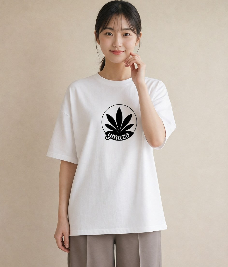 Tシャツ レディース 扇子 そよ風 ナチュラル アンティーク イラスト こなれ感 デート 帰省 白T