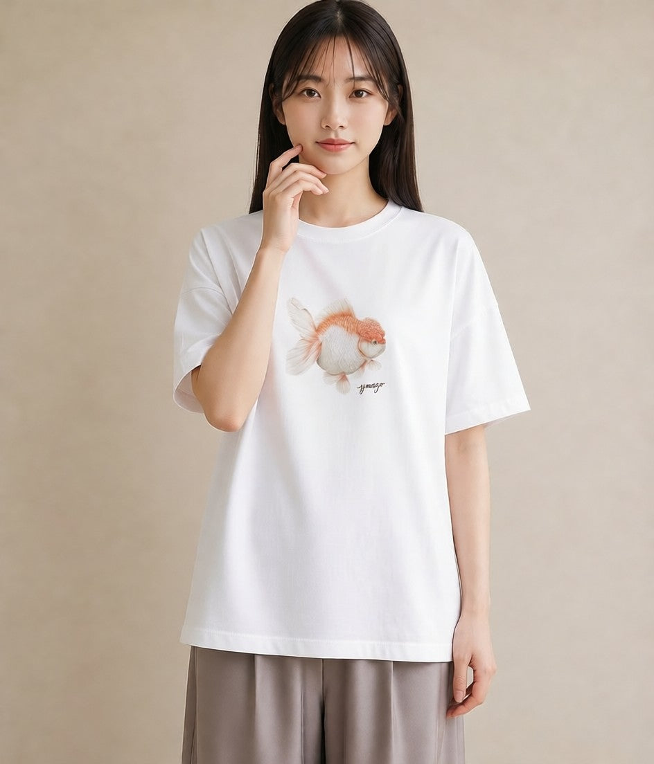 プリントTシャツ レディース ベタ ペット 動物 イラスト 水彩風 送別ギフト 通勤 白T
