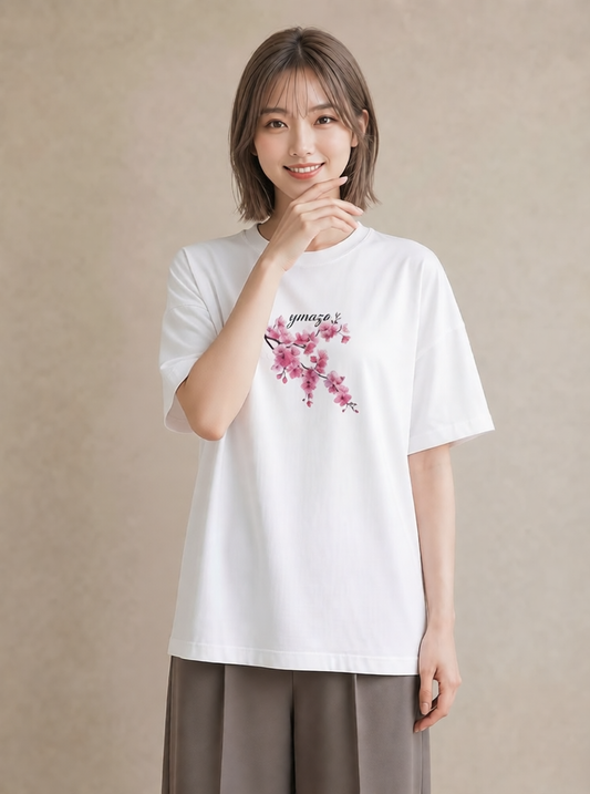Tシャツ レディース さくら 桜 サクラ 花 花柄 イラスト お洒落 敬老の日 ホワイトデー 白T