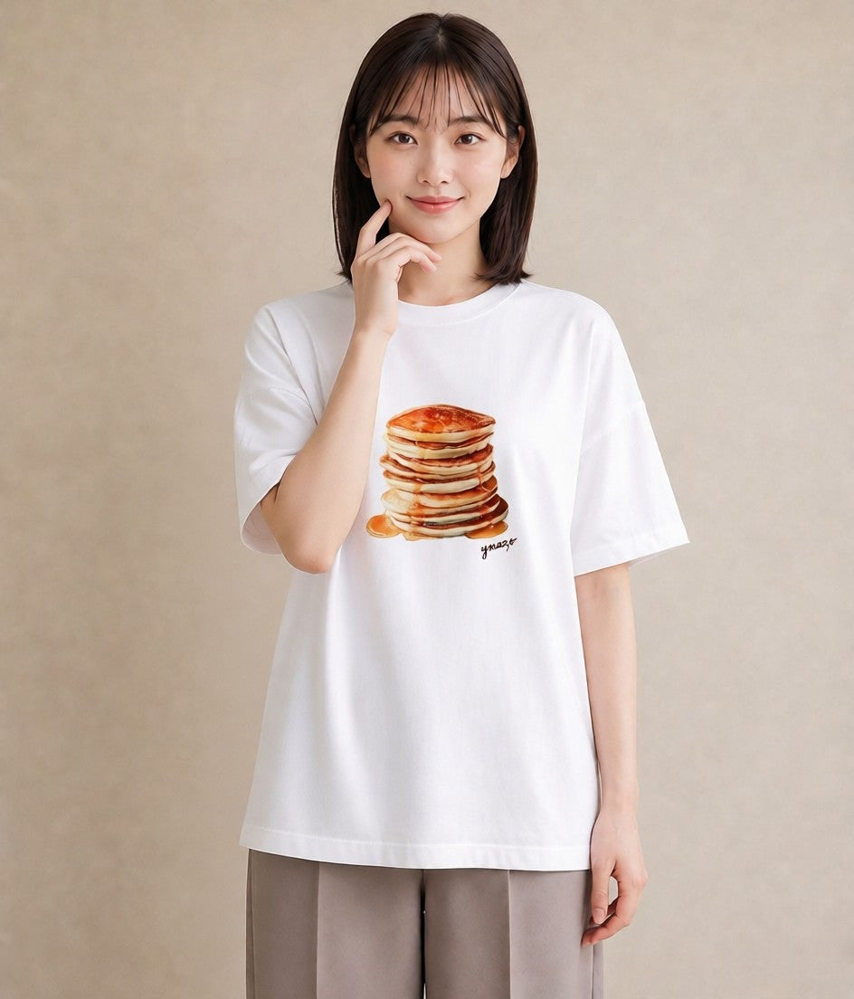 半袖Tシャツ レディース たまご 食べ物 フード イラスト 北欧風 送別ギフト 通勤 白T