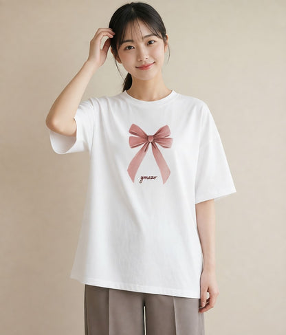 グラフィックTシャツ レディース バレエシューズ バレエ トウシューズ ナチュラル アンティーク イラスト モード 通勤 在宅 白T