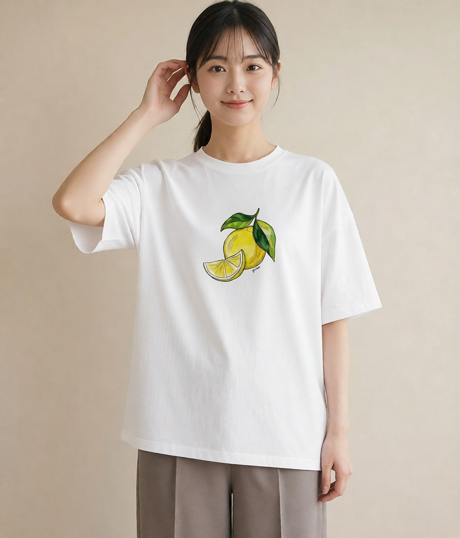 プリントTシャツ レディース アボカド 食べ物 フード イラスト 水彩風 在宅 公園 白T
