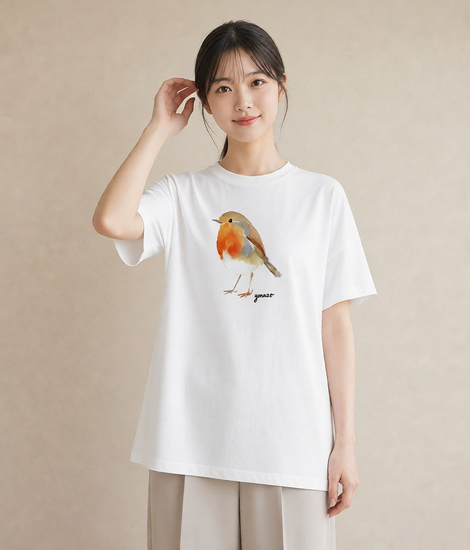 グラフィックTシャツ レディース ことり ペット 動物 イラスト カジュアル お出かけ 普段着 白T