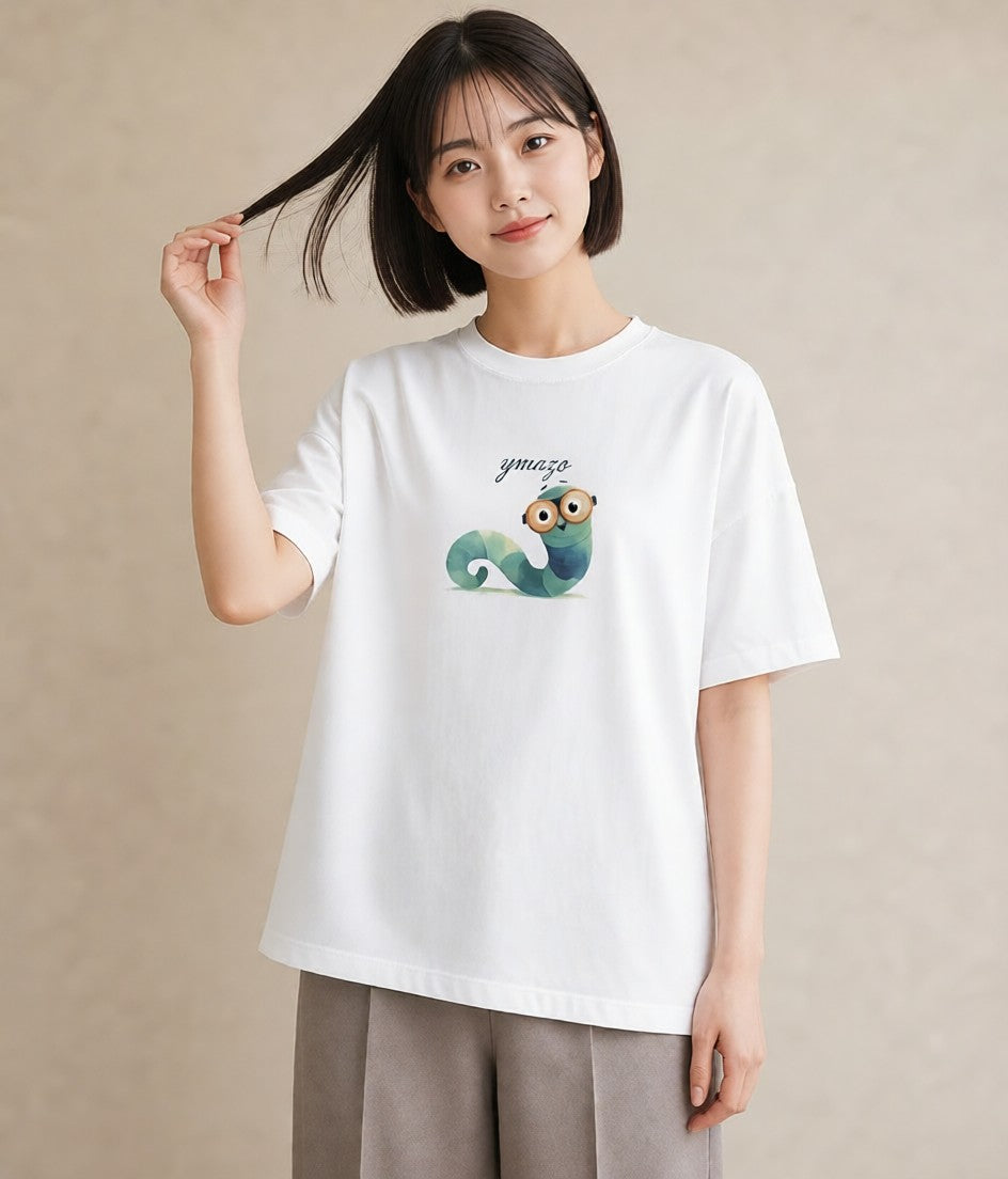 デザインTシャツ レディース チンアナゴ 海の生き物 海 イラスト 旅行コーデ 秋コーデ おしゃれギフト 白T